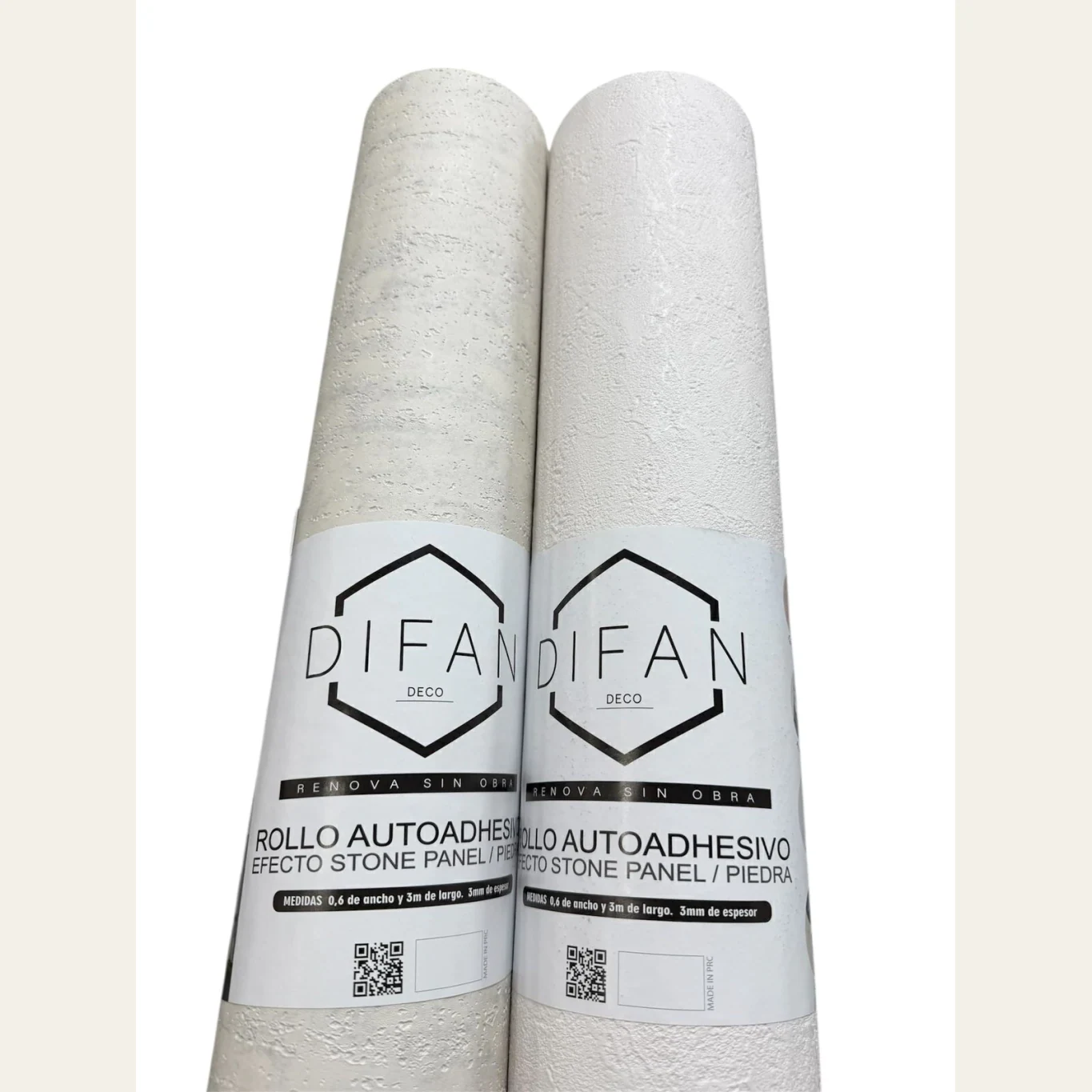 Rollo Piedra Flexible Autoadhesiva Tiza - Simil Cemento 0.60 X3 Mts · Foto del proveedor