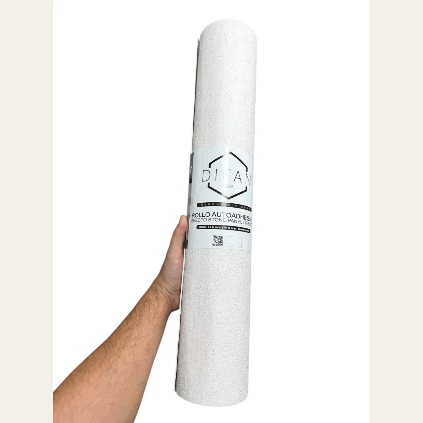 Rollo Piedra Flexible Autoadhesiva Blanco - Rugoso 0.60 X3 Mts · Producto
