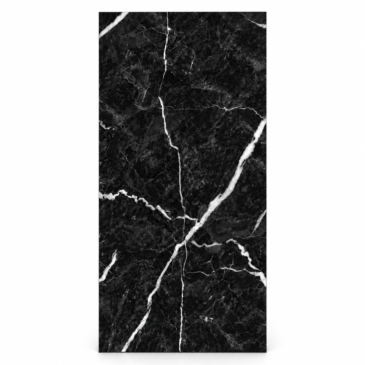 Placa UV símil mármol Negro Veteado