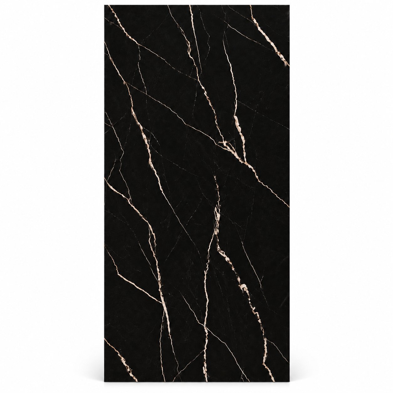 Placa UV símil mármol Negra con Blanco